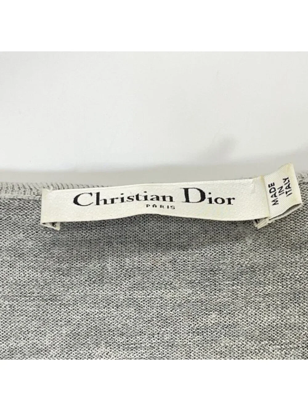 Dior Gray CD Logo Wool Silk Jacket 36